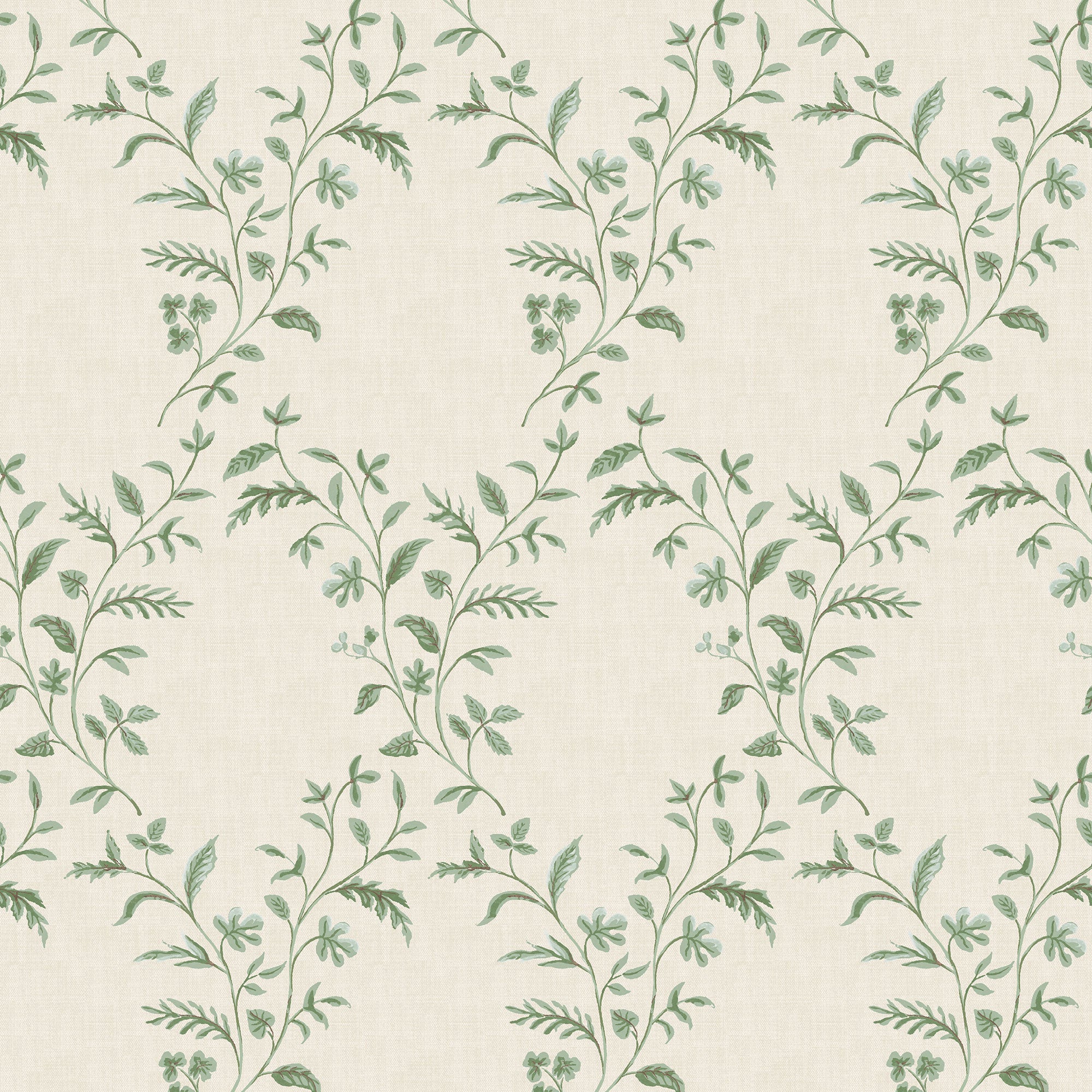 NCW4596-02 Hollingbourne Trellis Eucaly Wallpaper by Nina Campbell