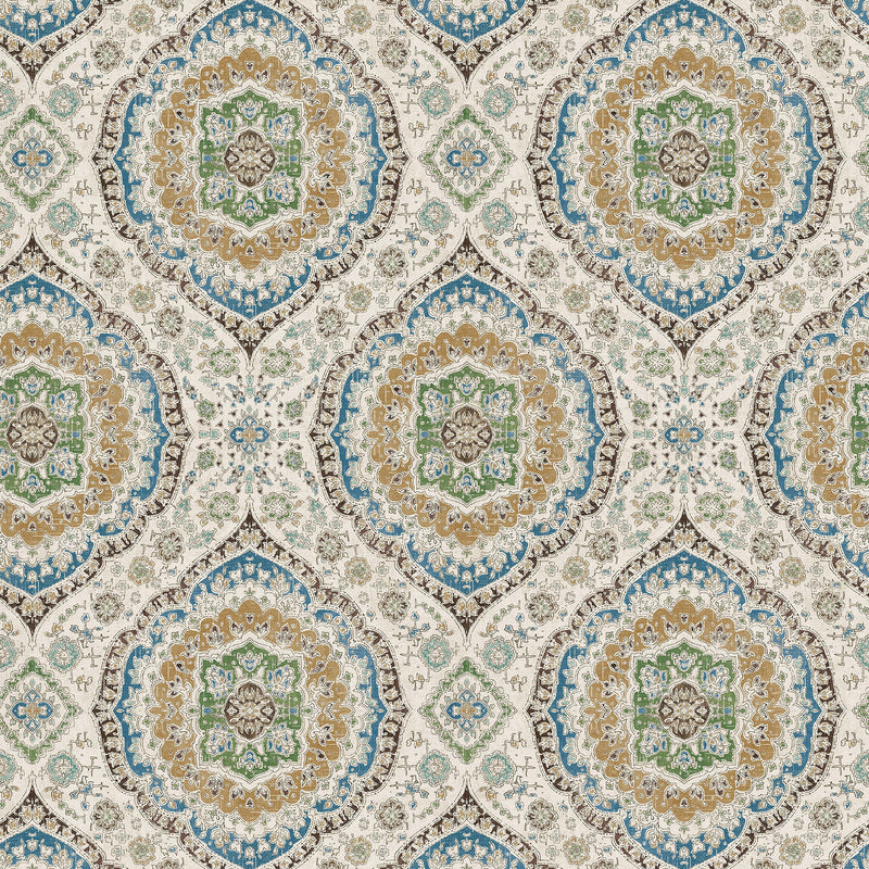 NCW4597-01 Karabali Blue / Green Wallpaper by Nina Campbell