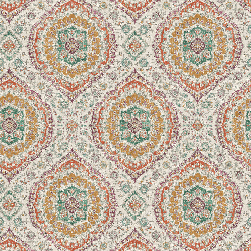 NCW4597-02 Karabali Jade / Amethyst / Amber Wallpaper by Nina Campbell
