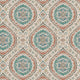 Karabali Teal / Russet Honfleur Wallpaper Wallpaper by Nina Campbell