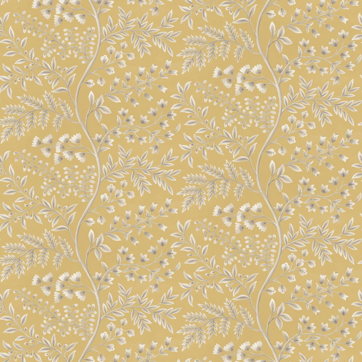 NCW4630-01 Lamballe Yellow Dauphine Wallpaper by Nina Campbell - flat