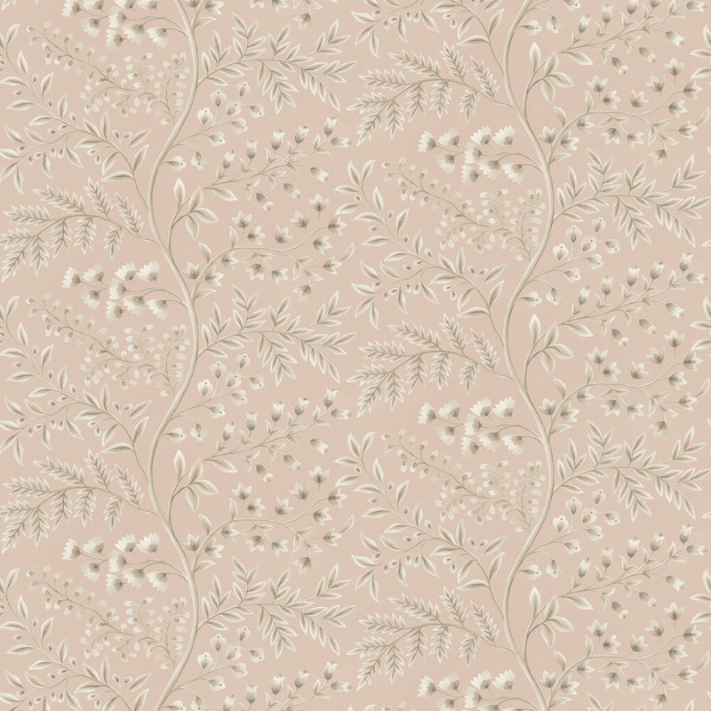 NCW4630-02 Lamballe Pink Dauphine Wallpaper by Nina Campbell - flat