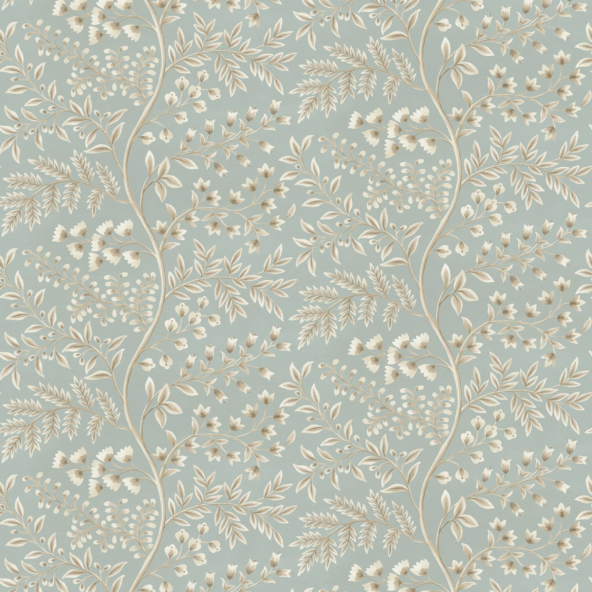 NCW4630-03 Lamballe Duck Egg Dauphine Wallpaper by Nina Campbell - flat