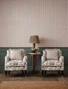 NCW4631-01 Odile Duck Egg / Red Dauphine Wallpaper by Nina Campbell - room