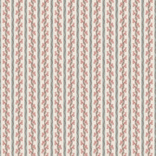 NCW4631-01 Odile Duck Egg / Red Dauphine Wallpaper by Nina Campbell - flat