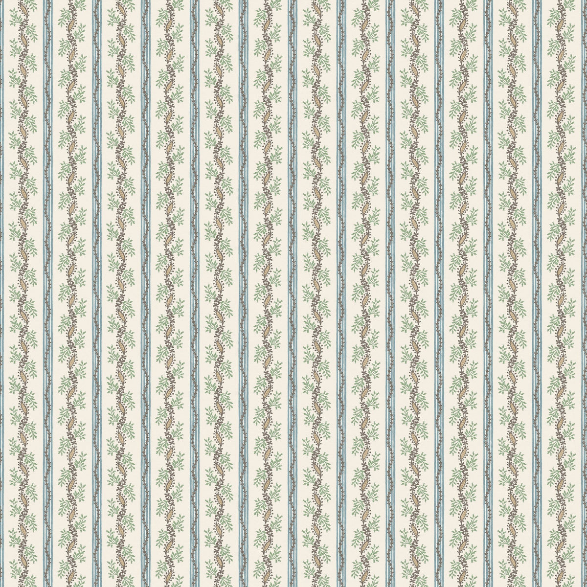 NCW4631-03 Odile Blue / Green Dauphine Wallpaper by Nina Campbell - flat