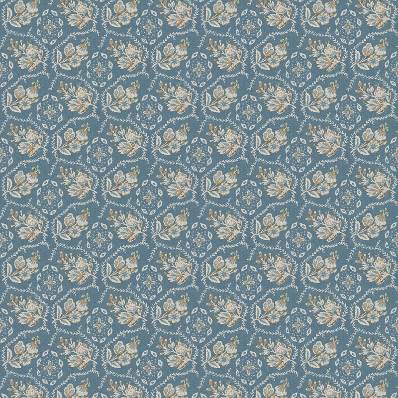 NCW4633-03 Pagelle Denim Dauphine Wallpaper by Nina Campbell - flat