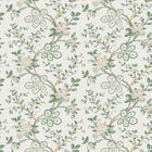 NCW4634-01 Genevieve Green / Blue / Ivory Dauphine Wallpaper by Nina Campbell - flat
