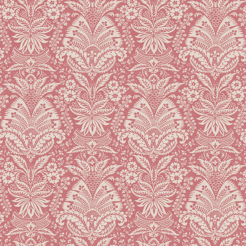 NCW4635-01 Bourton Damask Rose Dauphine Wallpaper by Nina Campbell - flat