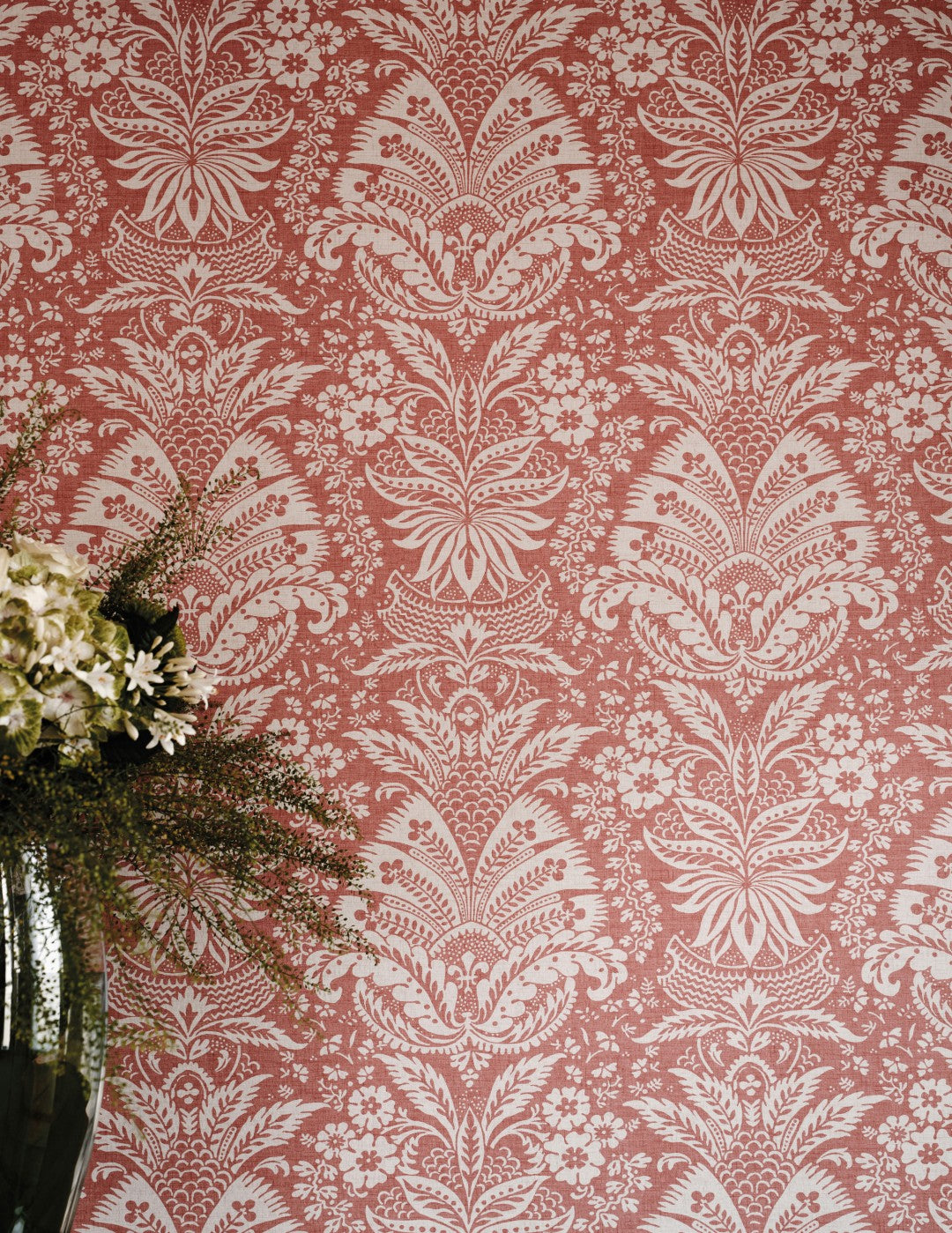 NCW4635-01 Bourton Damask Rose Dauphine Wallpaper by Nina Campbell - room