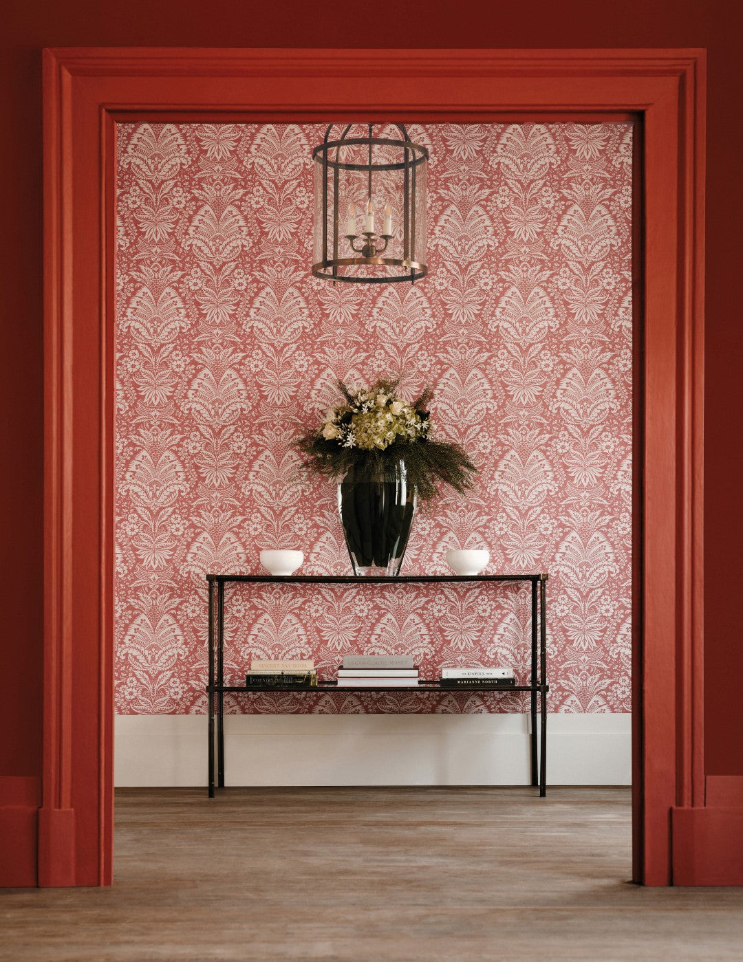 NCW4635-01 Bourton Damask Rose Dauphine Wallpaper by Nina Campbell - room