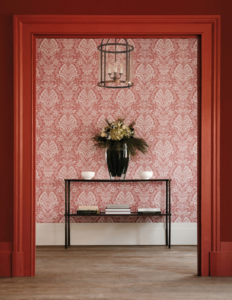 NCW4635-01 Bourton Damask Rose Dauphine Wallpaper by Nina Campbell - room