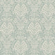 Bourton Damask Aqua Dauphine Wallpaper by Nina Campbell