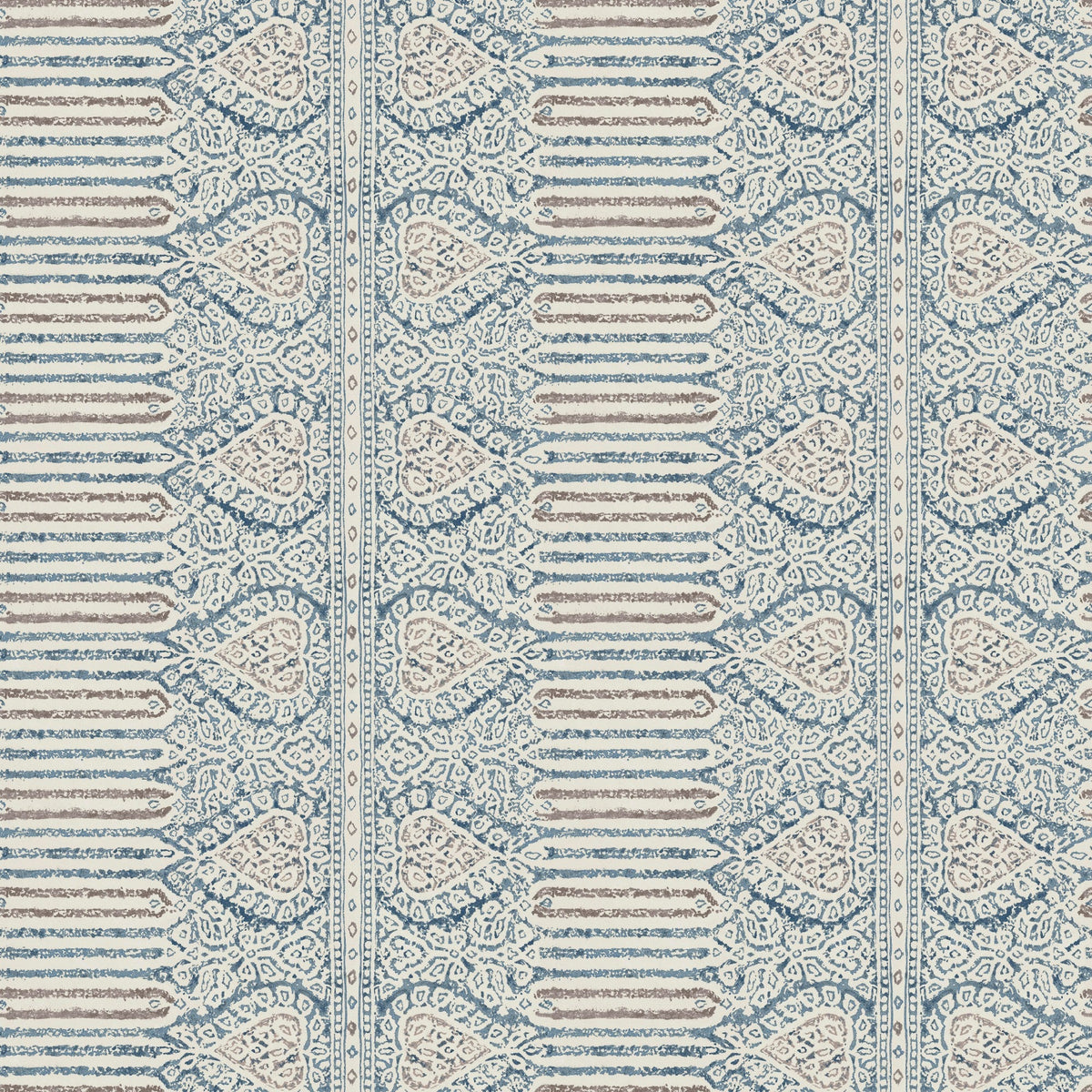 NCW4636-01 Nicolet Blue Dauphine Wallpaper by Nina Campbell - flat