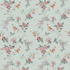 NCW4637-01 Boscobel Duck Egg / Teal / Pink Dauphine Wallpaper by Nina Campbell - flat