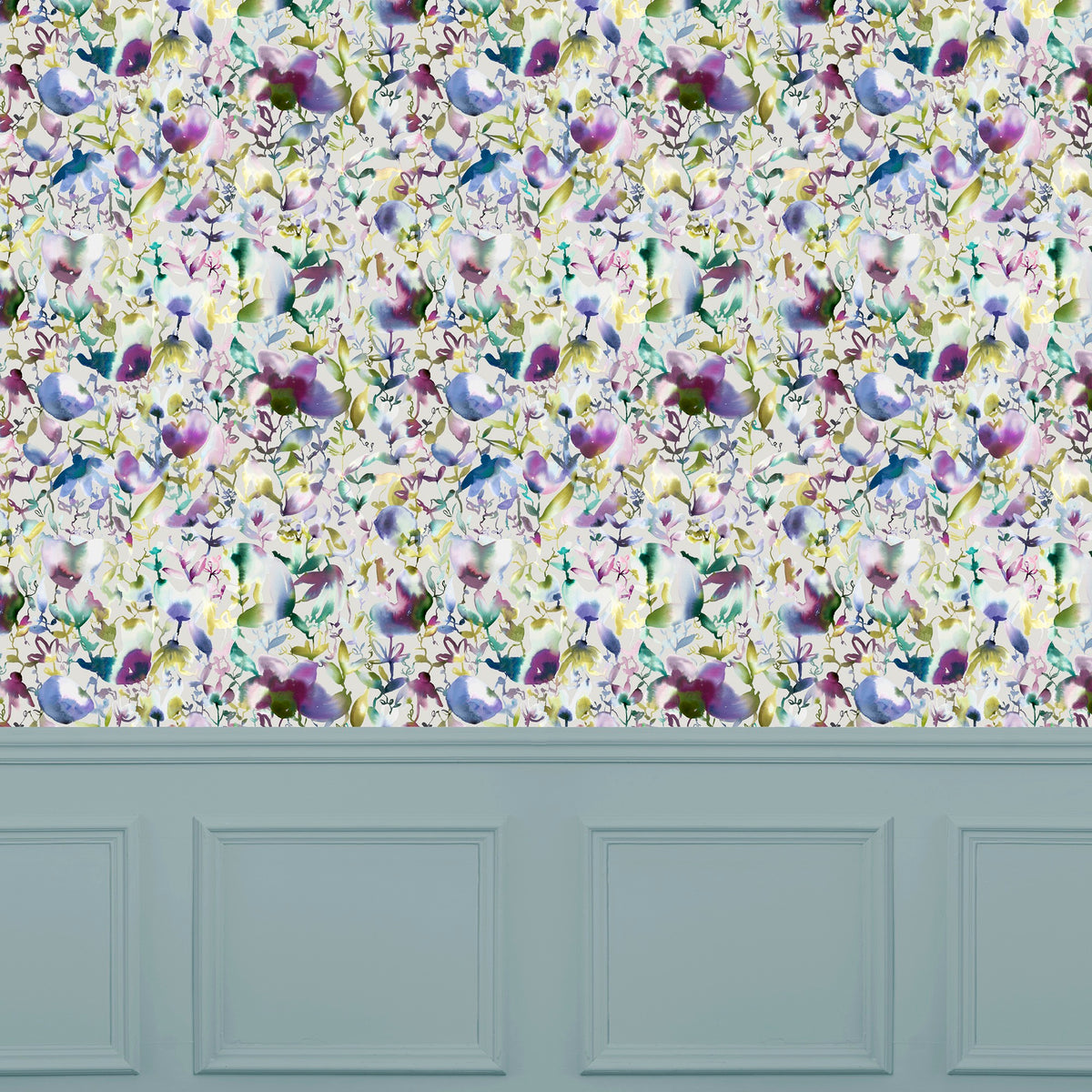 Nelia Indigo Iridescence Wallpaper by Voyage Maison | NELIA/WPO/IND