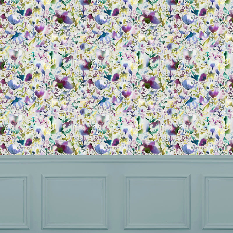 Nelia Indigo Iridescence Wallpaper by Voyage Maison | NELIA/WPO/IND