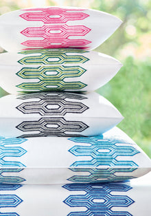 W720809 Nola Stripe Embroidery Black Eden Fabric by Thibaut