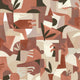 Tahiti Expression Red New Primitivism Wallpaper by Tres Tintas