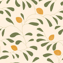 Fresh Lemons Green New Primitivism Wallpaper by Tres Tintas