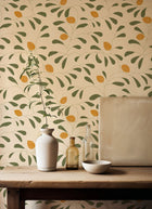 Fresh Lemons Green New Primitivism Wallpaper by Tres Tintas