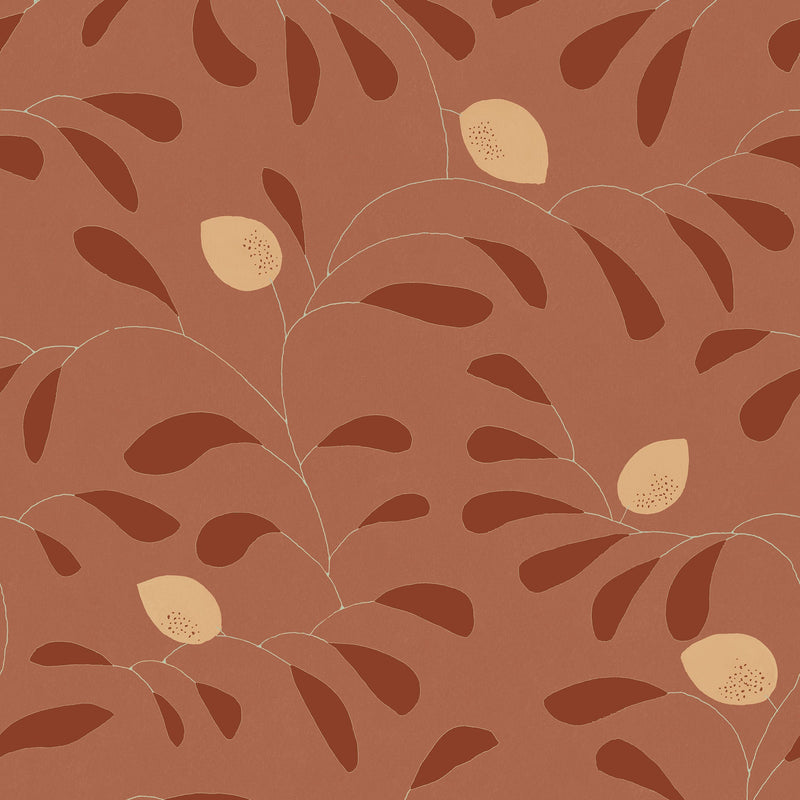 Fresh Lemons Red New Primitivism Wallpaper by Tres Tintas