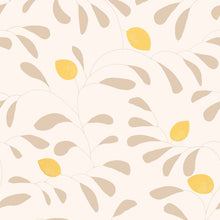 Fresh Lemons White New Primitivism Wallpaper by Tres Tintas