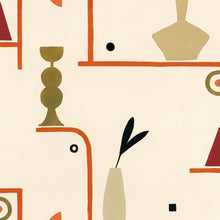 Archaeological Forms Beige New Primitivism Wallpaper by Tres Tintas