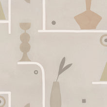Archaeological Forms Grey New Primitivism Wallpaper by Tres Tintas