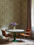 Pacific Blooming Green New Primitivism Wallpaper by Tres Tintas