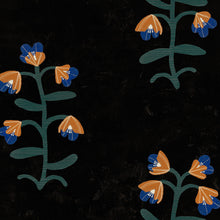 Pacific Blooming Black New Primitivism Wallpaper by Tres Tintas