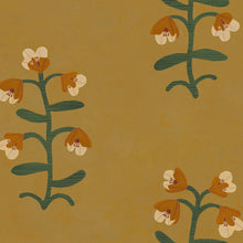 Pacific Blooming Ocher New Primitivism Wallpaper by Tres Tintas