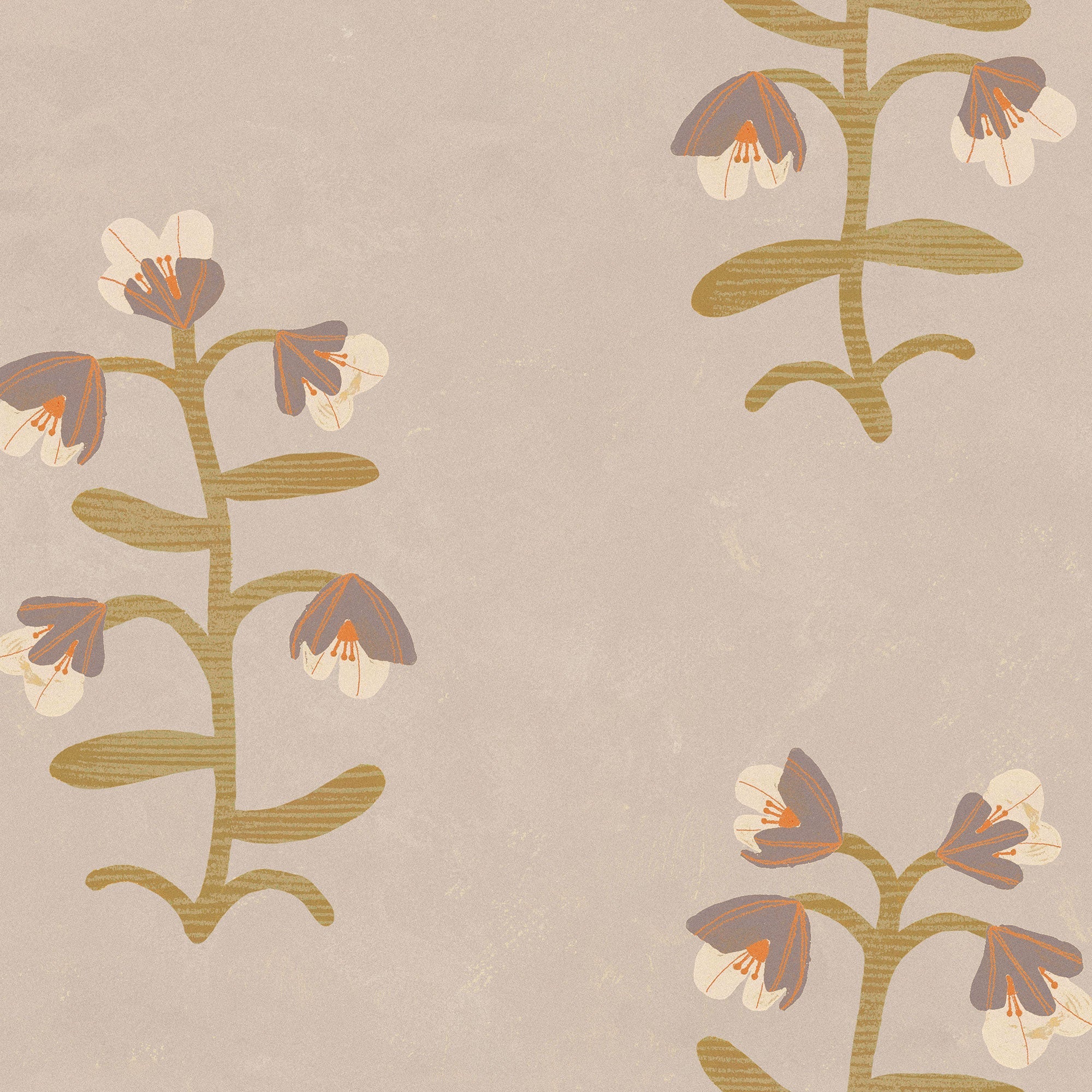 Pacific Blooming Mallow New Primitivism Wallpaper by Tres Tintas