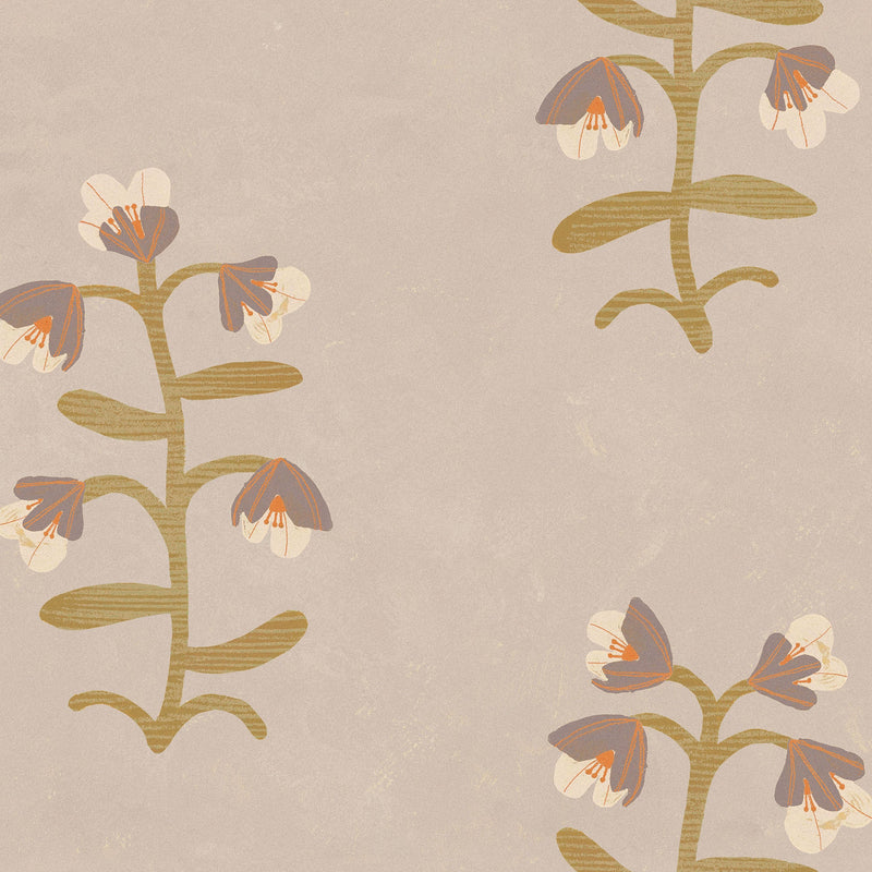 Pacific Blooming Mallow New Primitivism Wallpaper by Tres Tintas