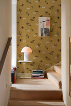 Prehistoric Creatures Ocher New Primitivism Wallpaper by Tres Tintas