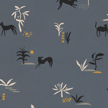 Prehistoric Creatures Blue New Primitivism Wallpaper by Tres Tintas
