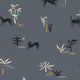 Prehistoric Creatures Blue New Primitivism Wallpaper by Tres Tintas