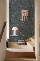 Prehistoric Creatures Blue New Primitivism Wallpaper by Tres Tintas