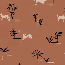 Prehistoric Creatures Red New Primitivism Wallpaper by Tres Tintas