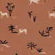 Prehistoric Creatures Red New Primitivism Wallpaper by Tres Tintas