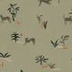 Prehistoric Creatures Green New Primitivism Wallpaper by Tres Tintas