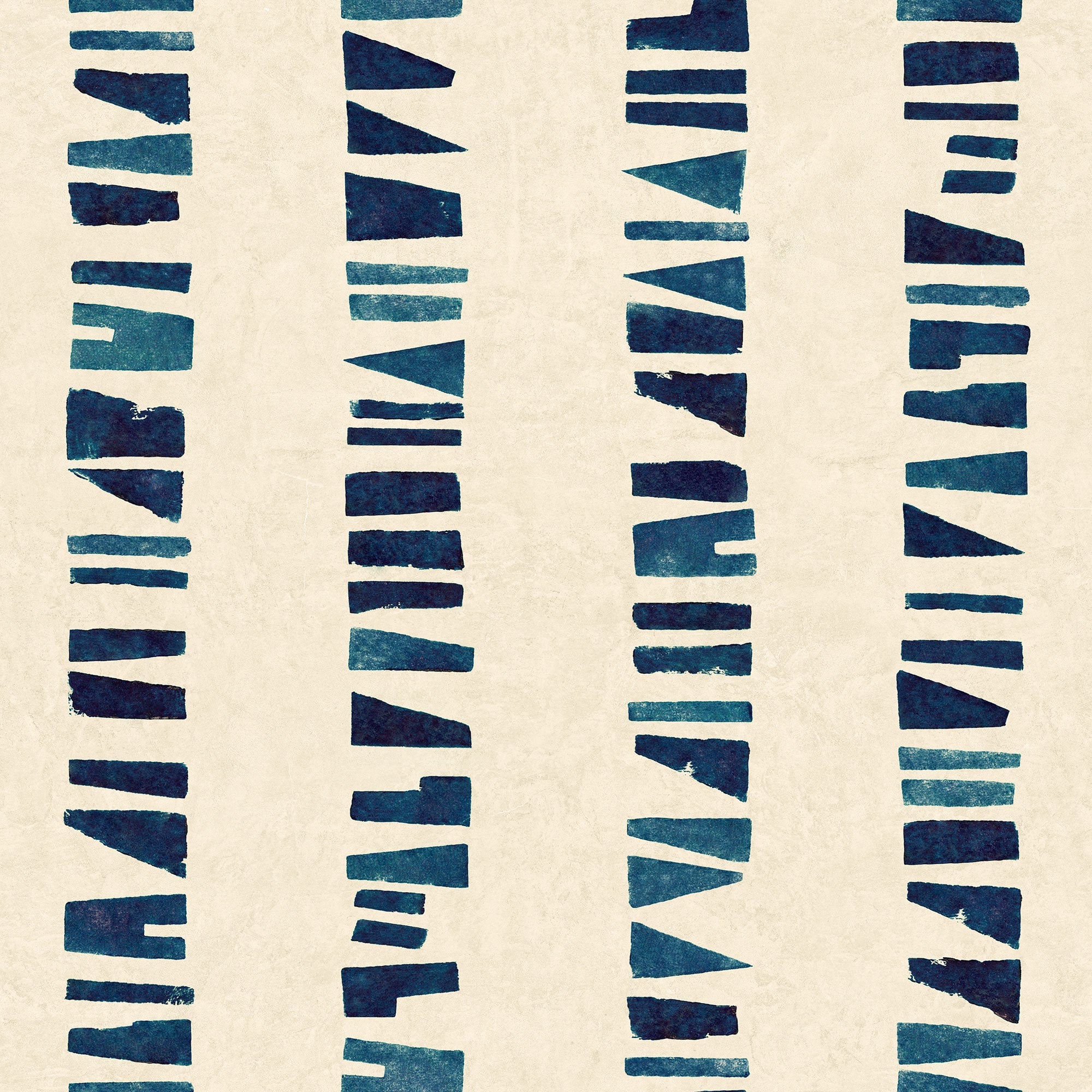 Linear Footprints Blue New Primitivism Wallpaper by Tres Tintas