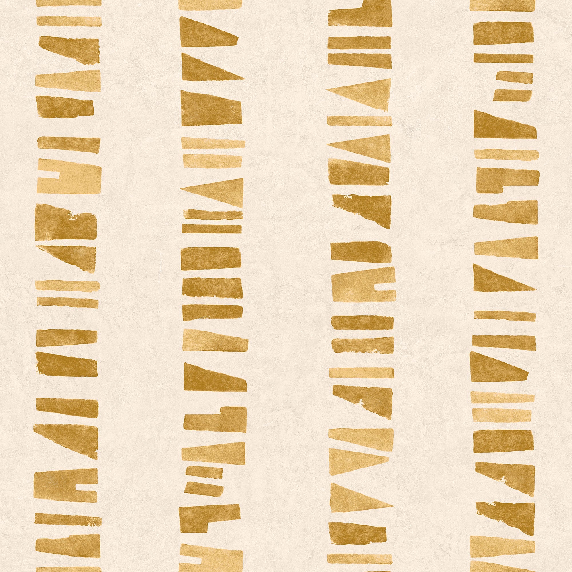 Linear Footprints Ocher New Primitivism Wallpaper by Tres Tintas
