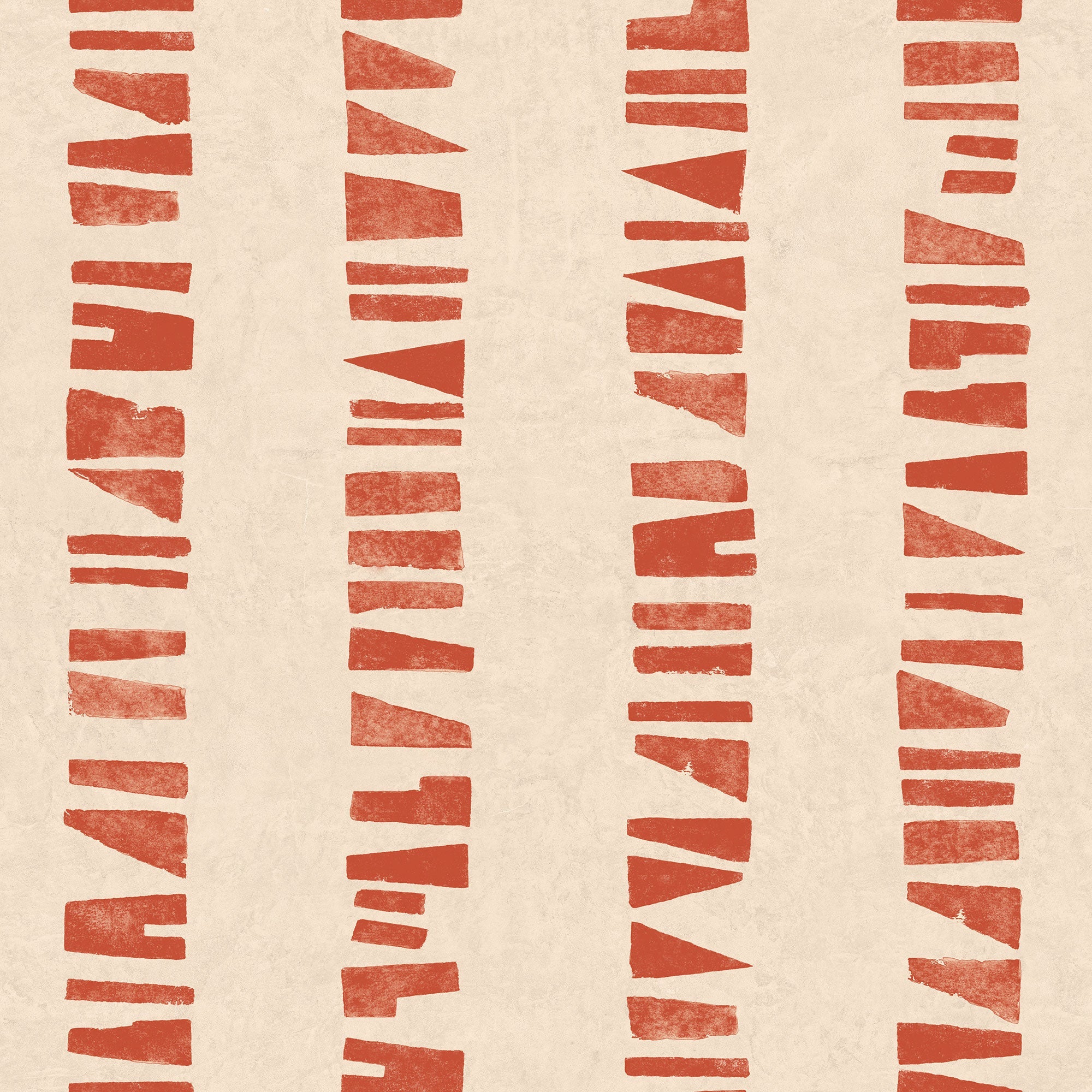 Linear Footprints Red New Primitivism Wallpaper by Tres Tintas