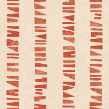 Linear Footprints Red New Primitivism Wallpaper by Tres Tintas