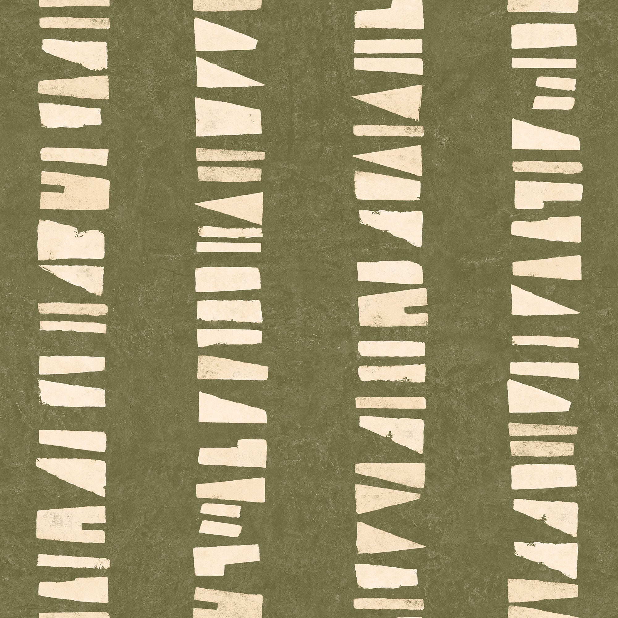 Linear Footprints Green New Primitivism Wallpaper by Tres Tintas