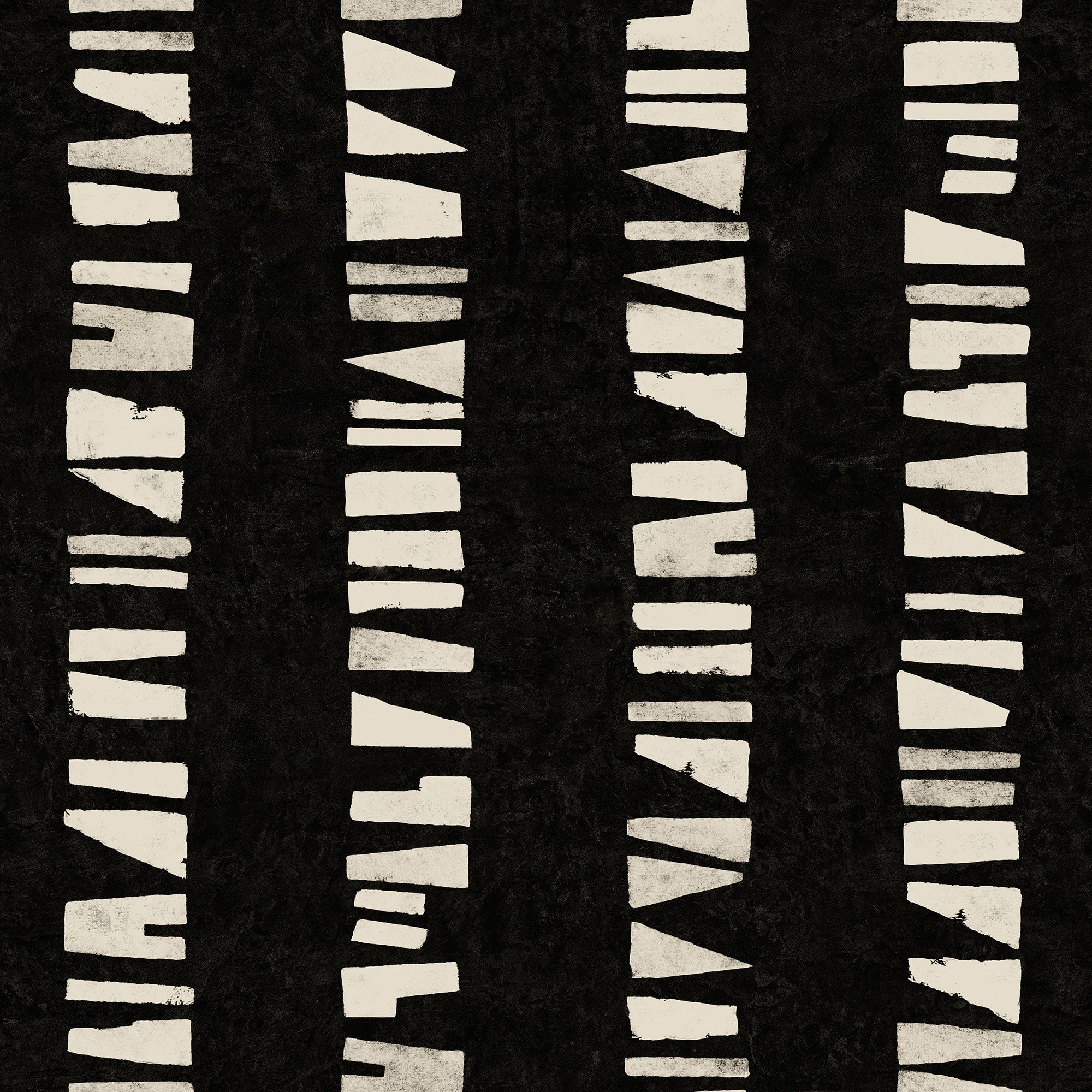 Linear Footprints Black New Primitivism Wallpaper by Tres Tintas