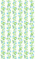On The Vine Cornflower / Kelly Green Pomona Fabric by Scion