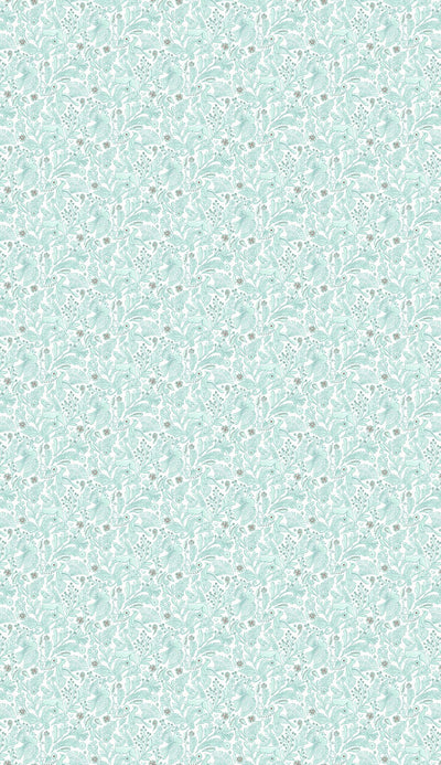 Dove & Deer Coast Blue Pomona Fabric by Scion