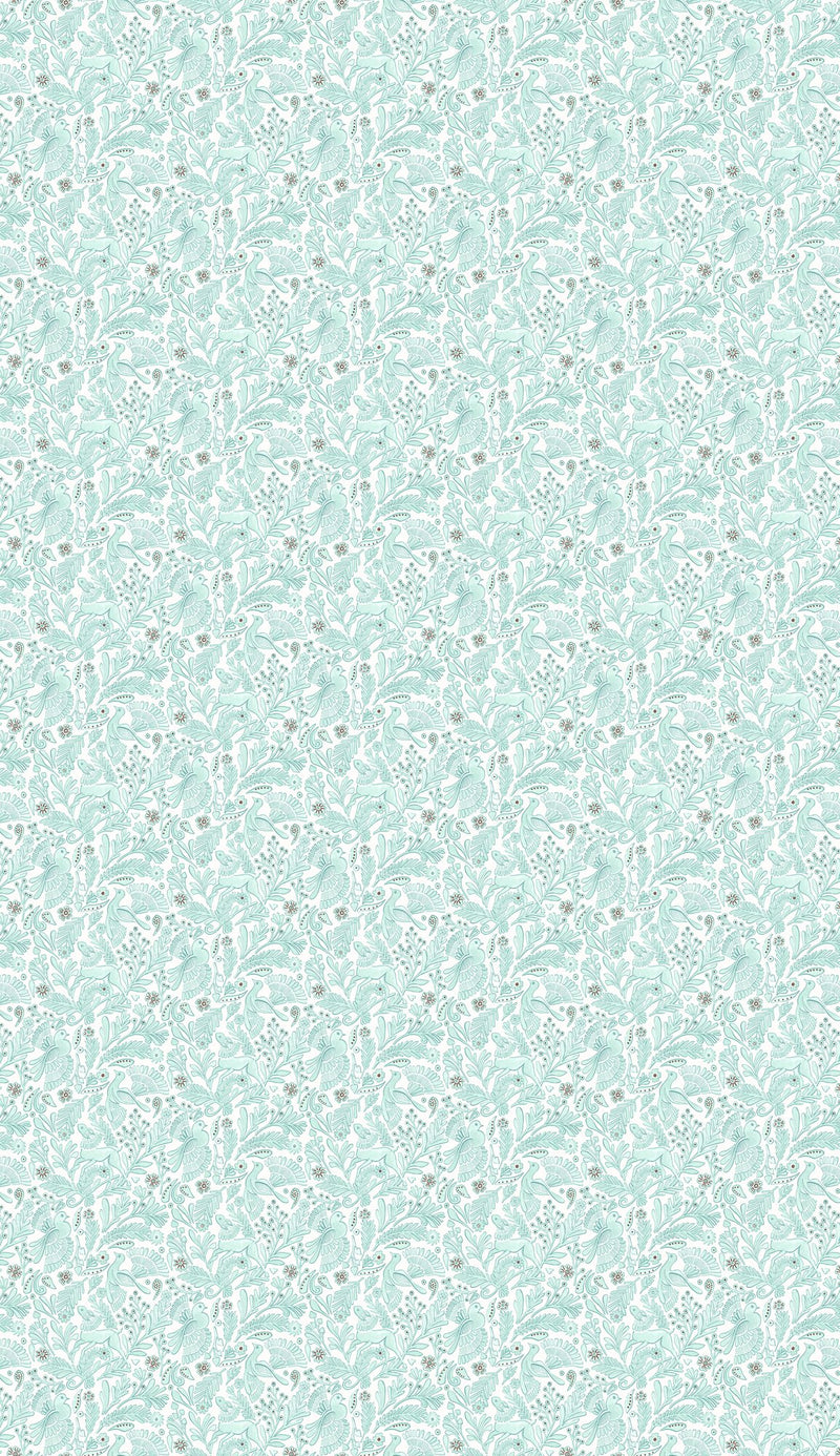 NPOF121360 Dove & Deer Coast Blue Pomona Fabric by Scion